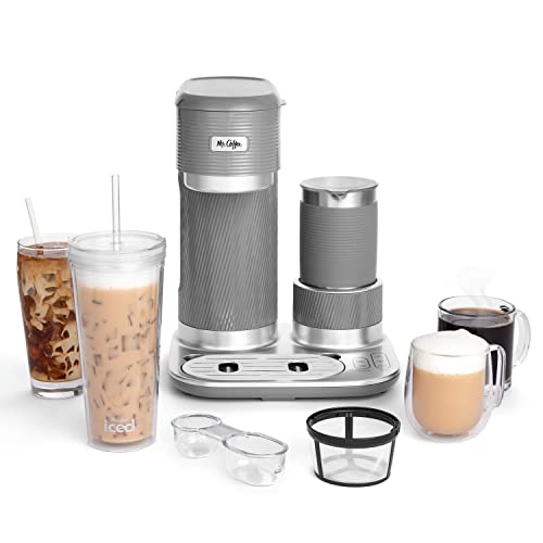 Mr. Coffee 合 1 单份拿铁力士、冰热咖啡机，带奶泡器，22 盎司...