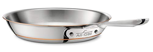 All-Clad 6110 SS铜芯5层粘合洗碗机10英寸不锈钢安全油炸锅/炊具...