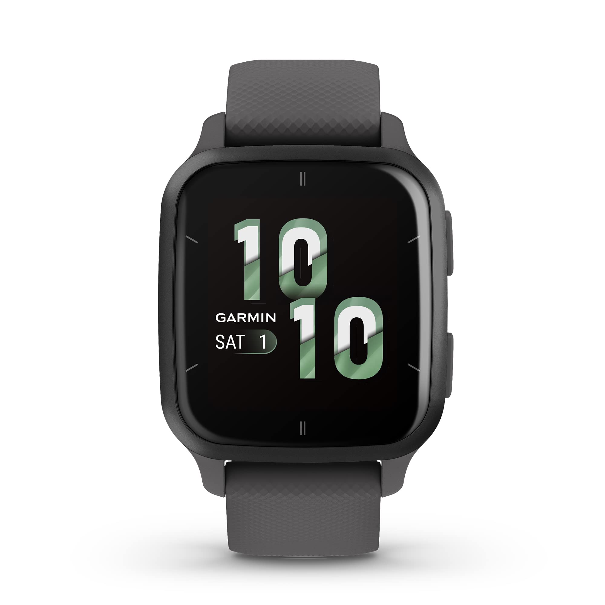 Garmin Venu Sq 2 GPS 智能手表，全天健康监测，持久电池寿命，AMOLED 显示屏，板岩色和暗影灰色