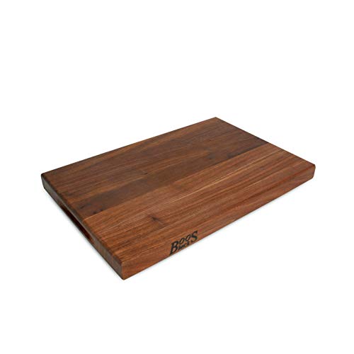 John Boos WAL-R01胡桃木纹可逆切菜板，18英寸x 12英寸x 1.5英寸