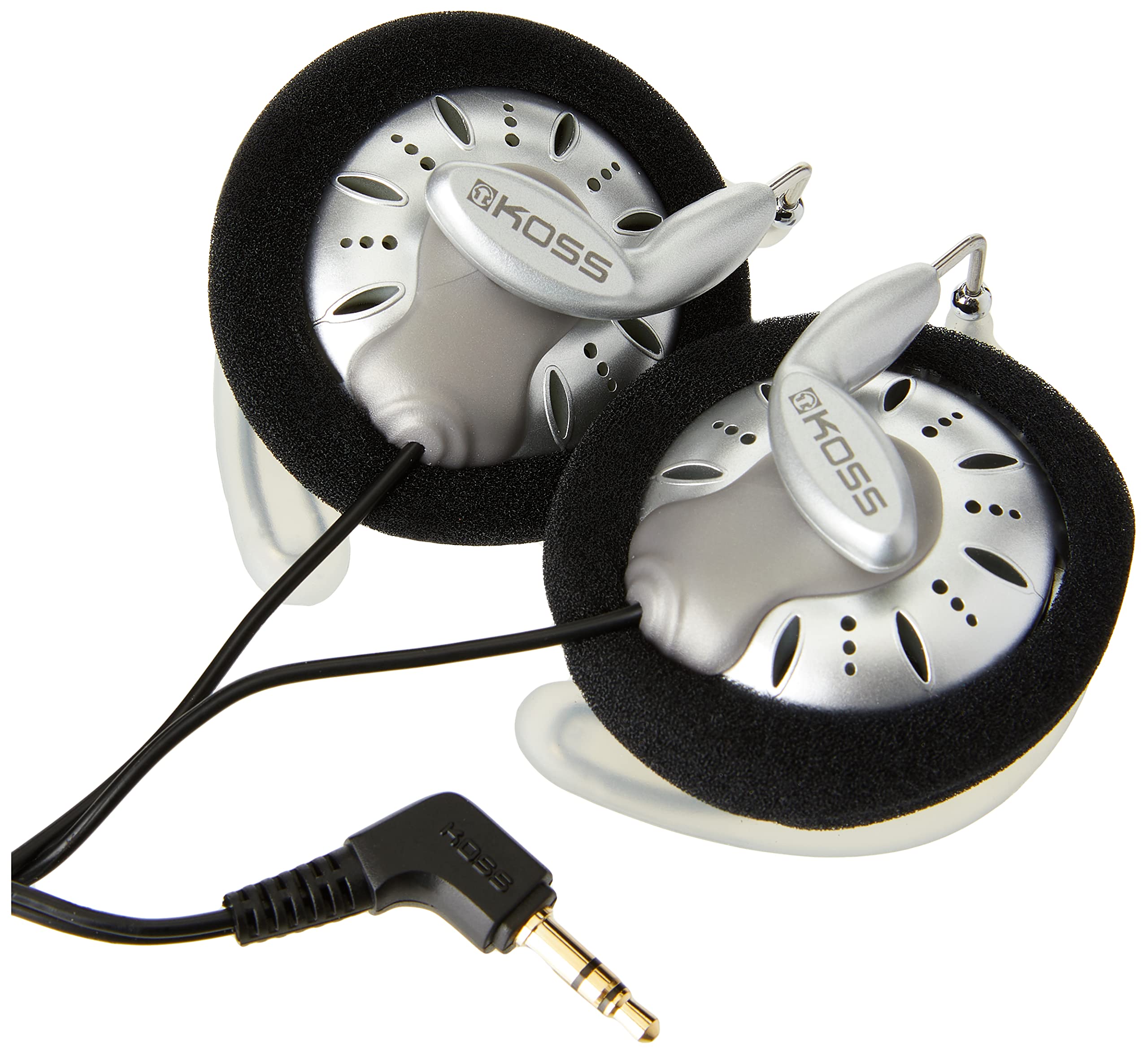 Koss KSC75 便携式立体声耳机，单个，标准包装白色/灰色...