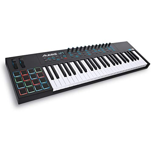 Alesis VI49 | 包括49个键的USB MIDI键盘控制器，带有16个打击垫，16个可分配的旋钮，4...