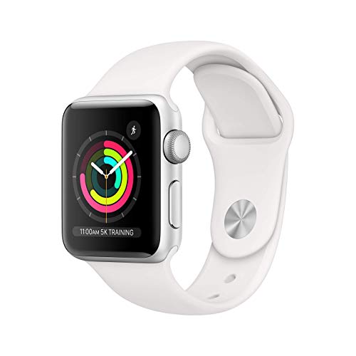 Apple 手表系列 3（GPS，42 毫米）- 银色铝制表壳搭配白色运动表带（更新）