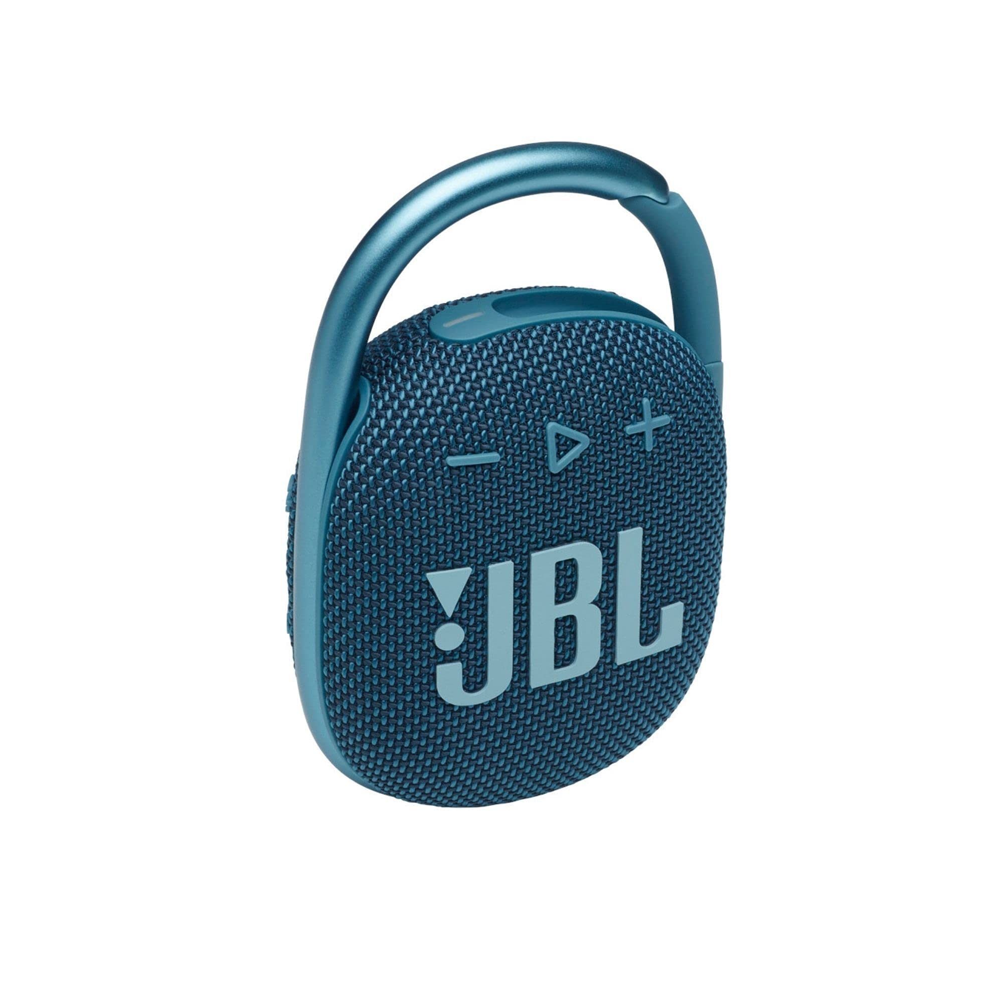 JBL Clip 4 - 便携式迷你蓝牙扬声器，声音大，低音强劲，集成登山扣，IP67 防水防尘，播放时间 10 小时，适合家庭、户外和旅行的扬声器 -（蓝色）