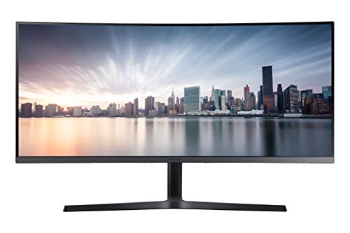 Samsung CH890 系列 34 英寸超宽 QHD (3440x1440) 电脑显示器，100Hz，曲面，HDMI，USB-C，高度可调节支架，3 年保修 (LC34H890WGNXGO)