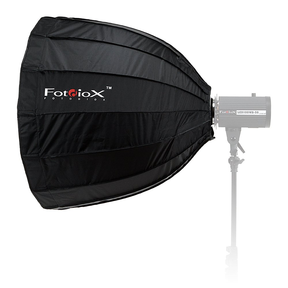 Fotodiox Deep EZ-Pro 28 英寸（70 厘米）抛物线柔光箱 - 快速折叠柔光箱，带 Balcar 插件，与外星蜜蜂兼容