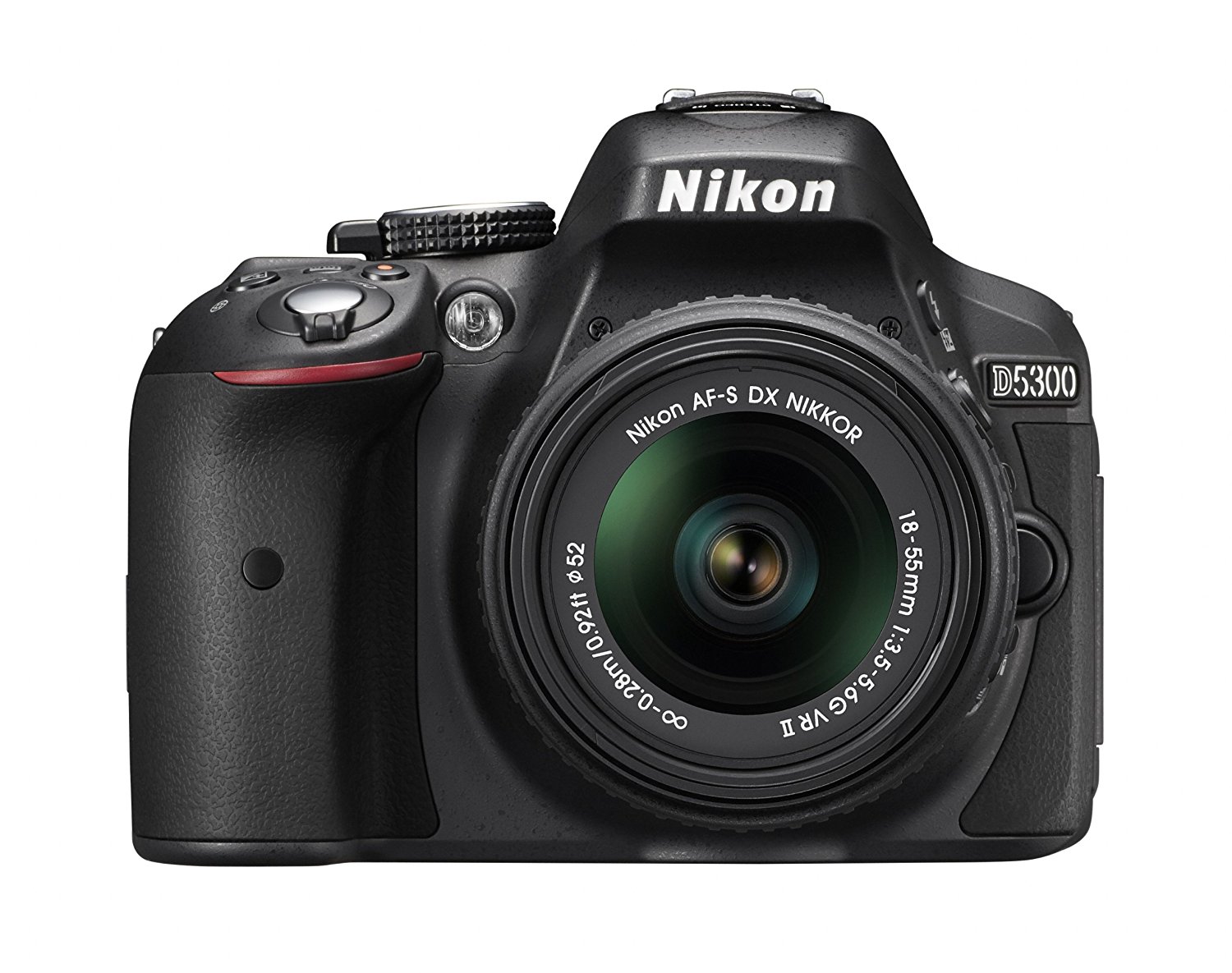 Nikon D5300 24.2 MP CMOS数码单反相机，配备18-55mm f / 3.5-5.6G ED VR II自动对焦-S DX尼克尔变焦镜头（黑色）