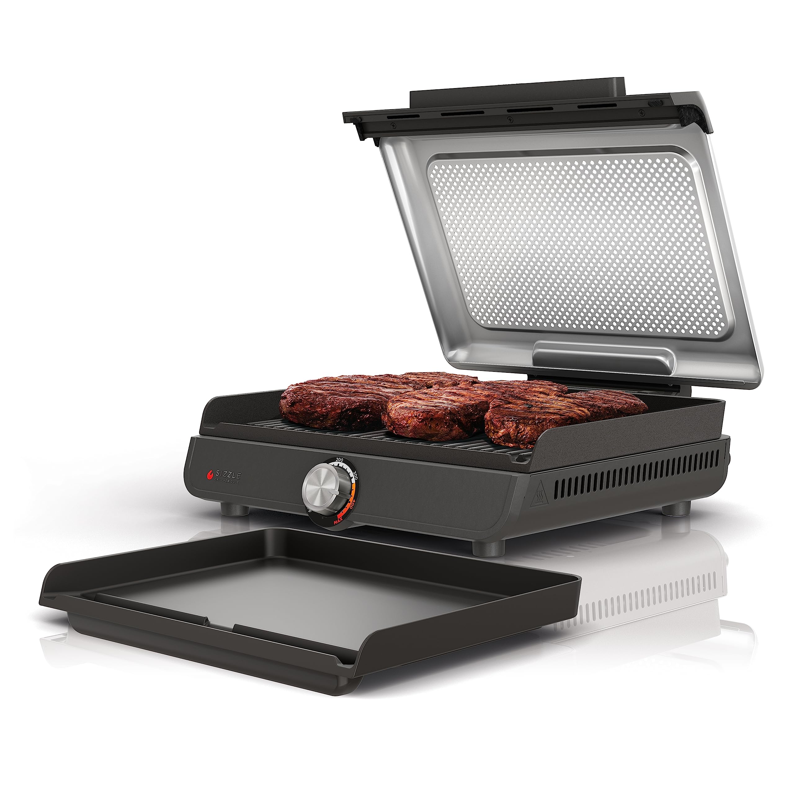 Ninja GR101 Sizzle Smokeless Indoor Grill & Griddle, 14...