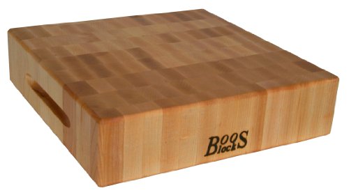 John Boos CCB183-S经典可逆枫木端粒切块，18英寸x 18英寸x x 3英寸...