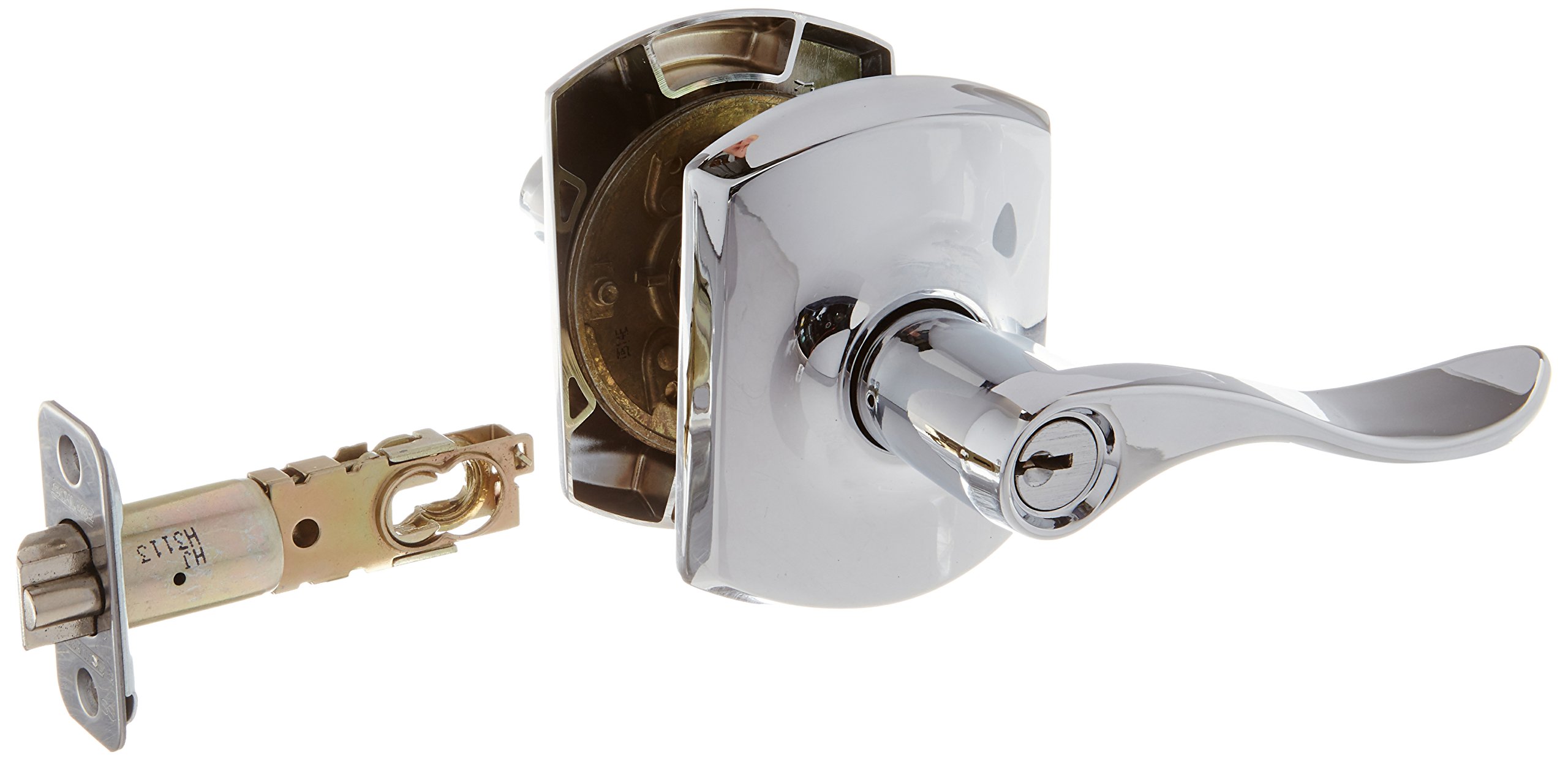 Schlage Lock Company F51AACC625GRW 格林威治装饰玫瑰入户门锁亮铬