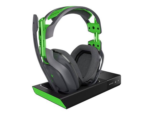 ASTRO Gaming A50无线杜比游戏耳机-黑色/绿色-Xbox One + PC