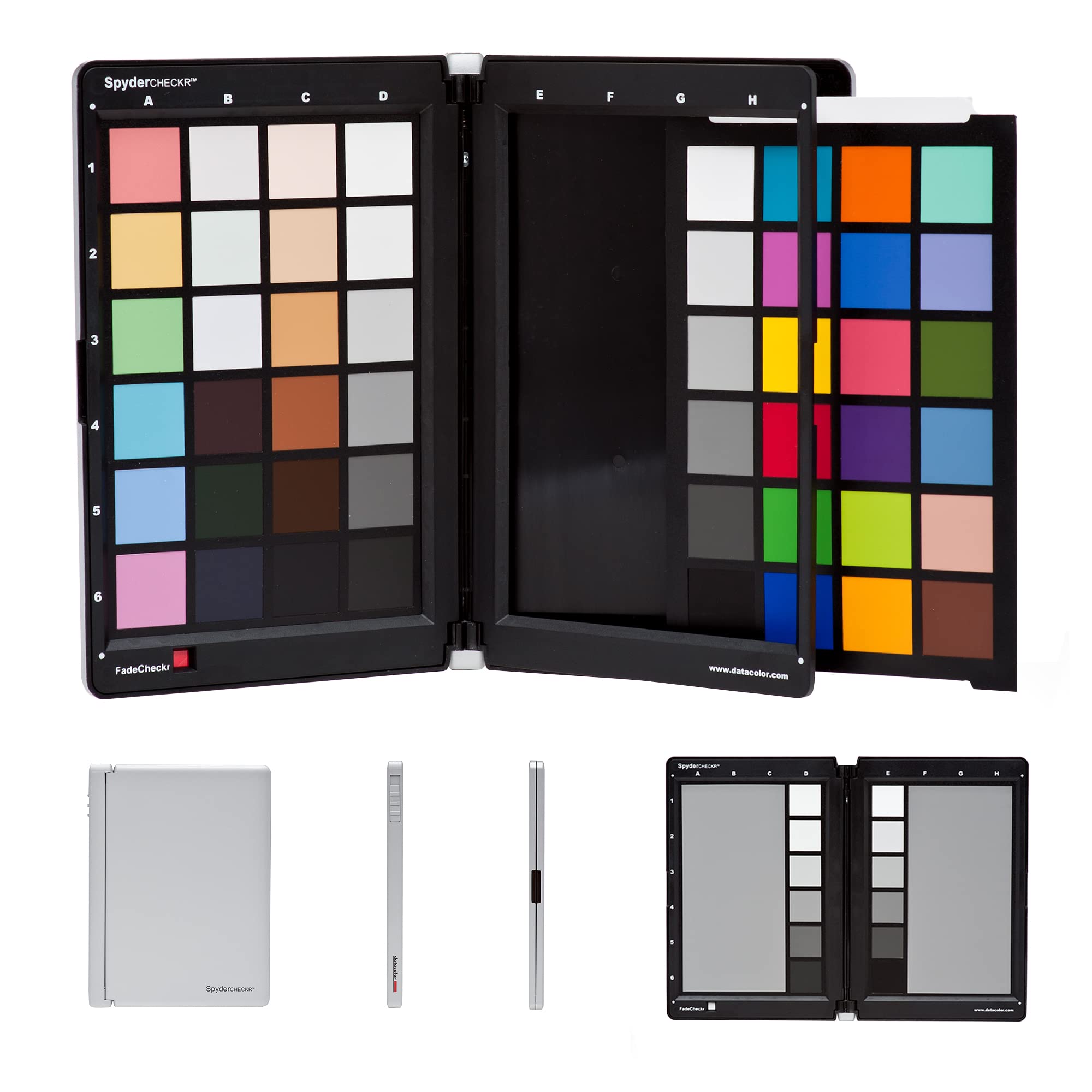 Datacolor Spyder Checkr 用于相机的颜色校准工具。确保使用不同的相机/灯光准确、一致的颜色。具有 48 种目标颜色 + 灰卡用于相机内白平衡