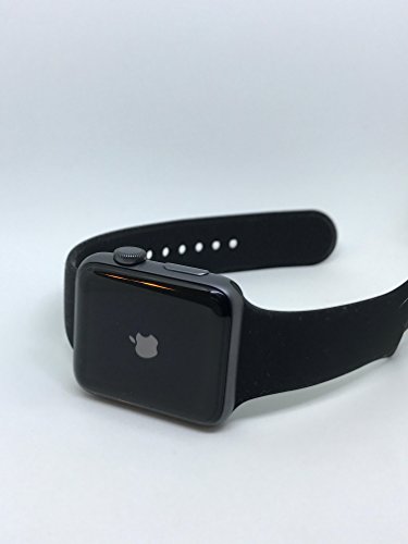 Apple iPhone系列2手表-带黑色运动表带的42毫米太空灰铝制表壳