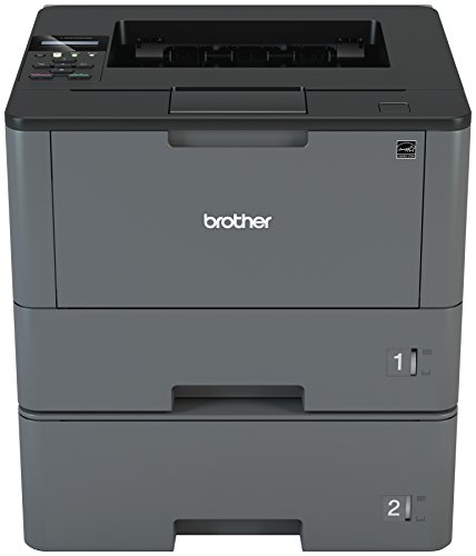 Brother 单色激光打印机，HL-L5200DWT，双面打印，无线网络，双纸盘，移动打印，亚马逊 Dash 补充就绪