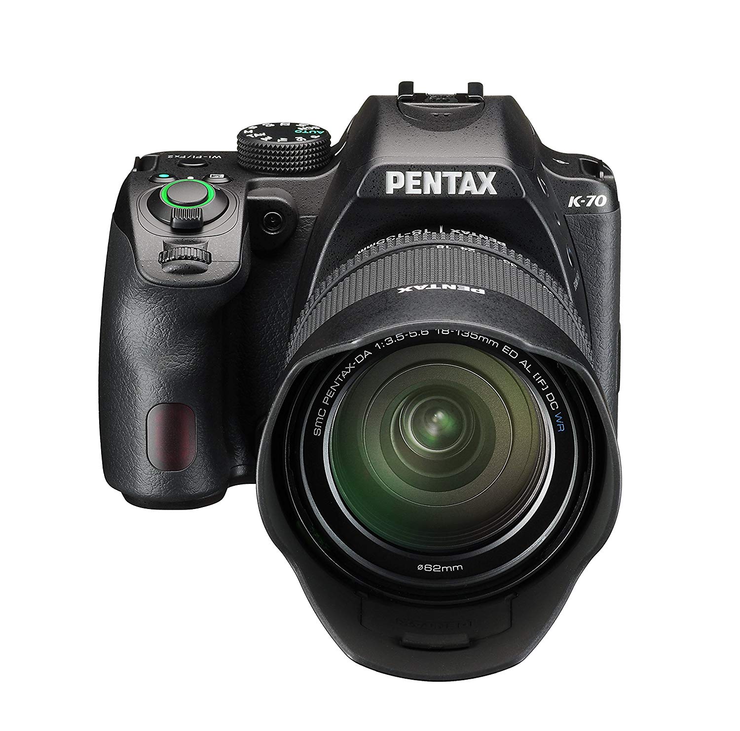Pentax K-70全天候密封单反相机，带18-135mm镜头（黑色）...