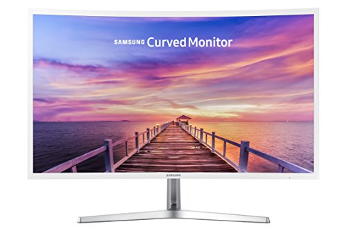 Samsung 新型32全高清曲面屏幕LED TFT LCD显示器亮白色MagicBright FreeSync技术Eco Saving Plus Eye Saver VGA HDMI
