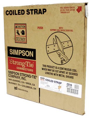 Simpson Strong-Tie CS16 - 150 英尺 16 号镀锌卷带