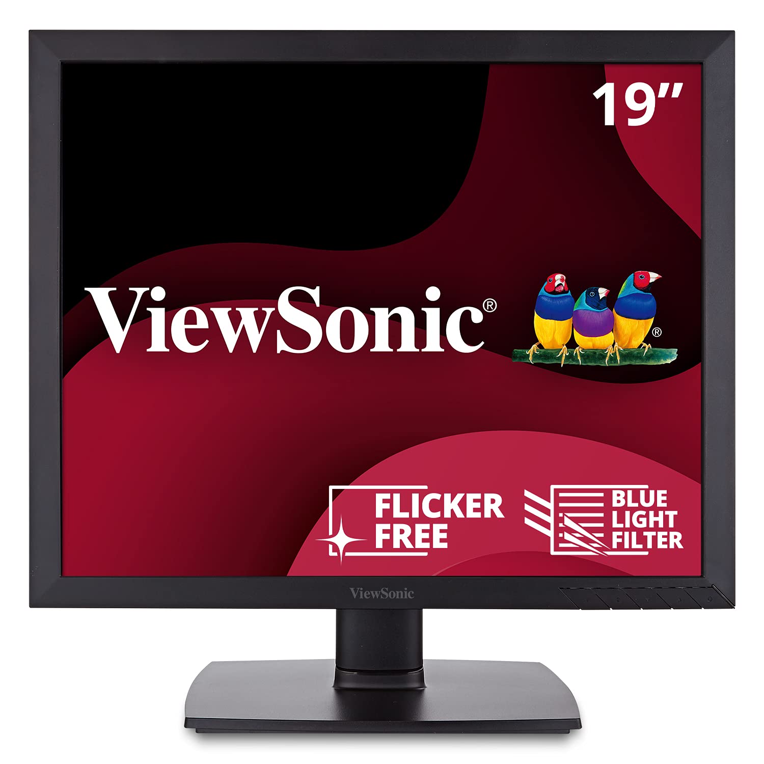Viewsonic VA951S 19 英寸 IPS 1024p LED 显示器，带 DVI VGA 和增强的...