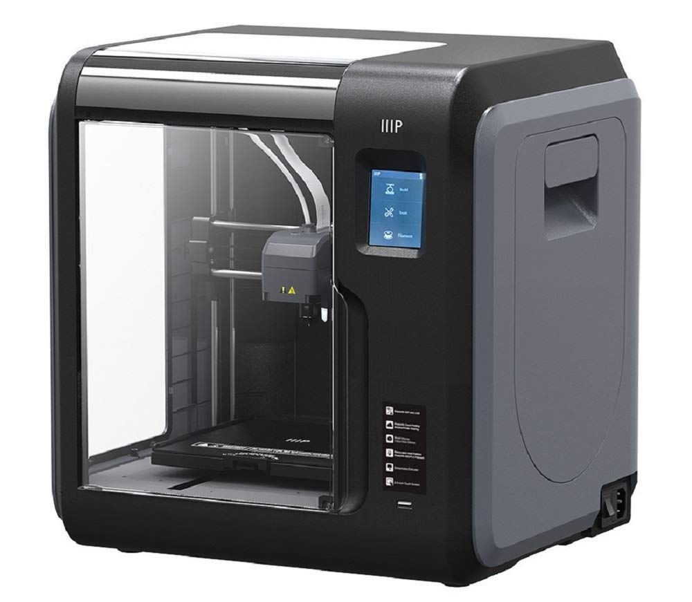 Monoprice Voxel 3D 打印机 - 黑色/灰色，带可拆卸加热构建板 (150 x 150 x 150 毫米) 全封闭，触摸屏，8Gb 和 Wi-Fi，大型 (133820)
