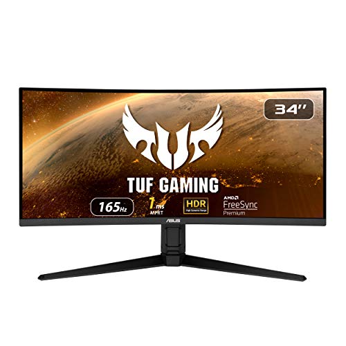 Asus TUF Gaming VG34VQL1B 34 曲面 HDR 显示器，WQHD (3440x1440...