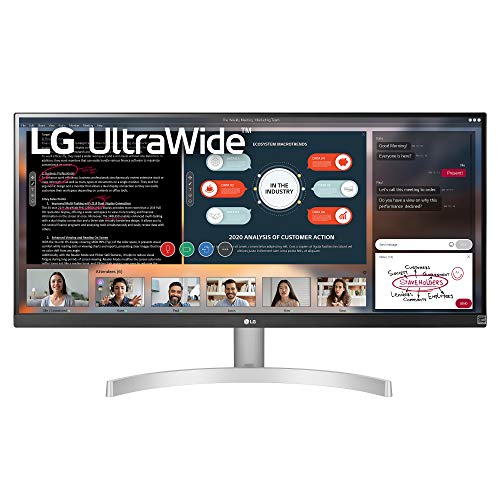 LG 29WN600-W 29' 21:9 超宽 WFHD IPS HDR10 显示器，带 FreeSync，银色