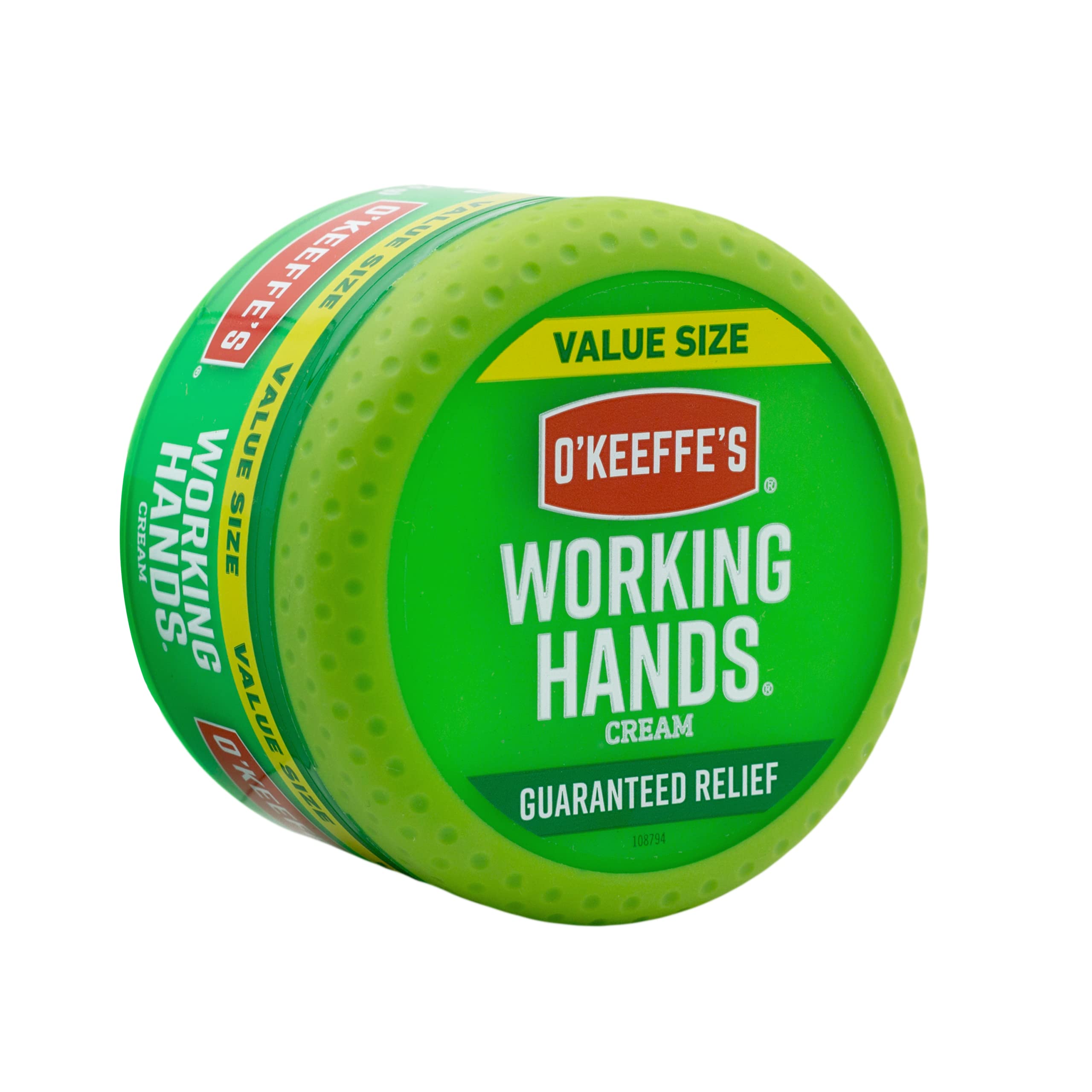 O'Keeffe's Work Hands 护手霜，适合极度干燥、干裂的手部，6.8 盎司罐装（超值尺寸，2 件装）