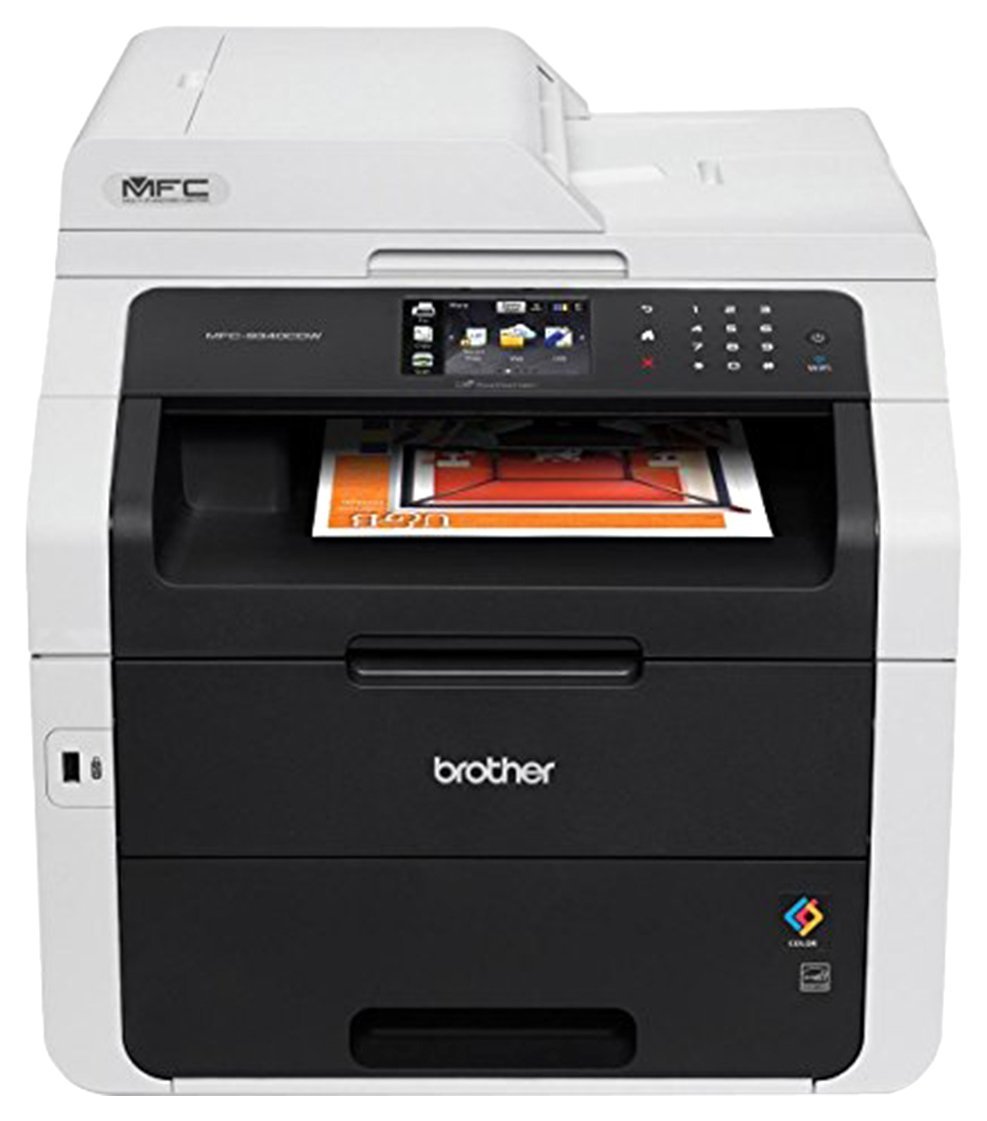 Brother MFC-9340CDW多合一无线数字彩色打印机，黑色/彩色23ppm，600x2400dpi，250张纸容量，USB 2.0-打印，复印，扫描，传真