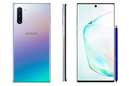 Samsung Electronics Galaxy Note 10+ Plus 256GB，带 S Pen Aura 发光/银色（工厂解锁，支持 GSM 和 CDMA，6.8 英寸显示屏，美国保修）SM-N975UZKAXAA