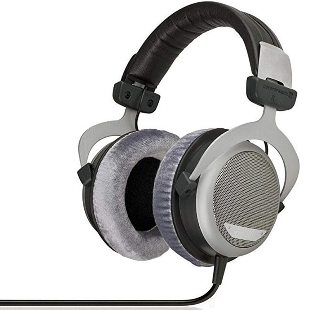 BeyerDynamic DT 880 高级版 32 欧姆包耳式立体声耳机。半开放式设计，有线，高端，适用于平板电脑和智能手机