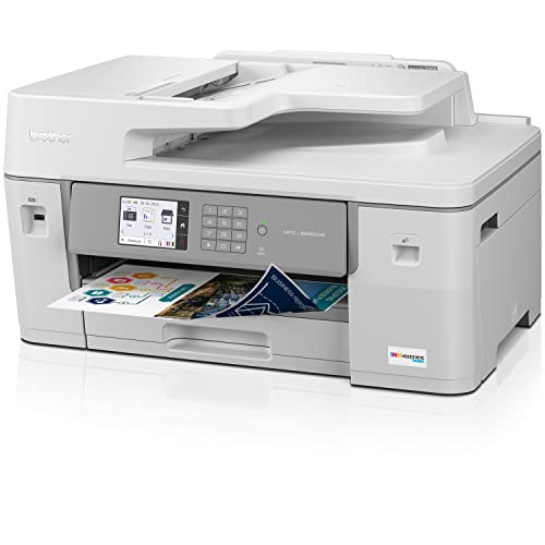 Brother MFC-J6555DW INKvestment Tank 彩色喷墨一体化打印机，盒内墨水可使用长达 1 年1，并具有 11 x 17 打印、复印、扫描和传真功能