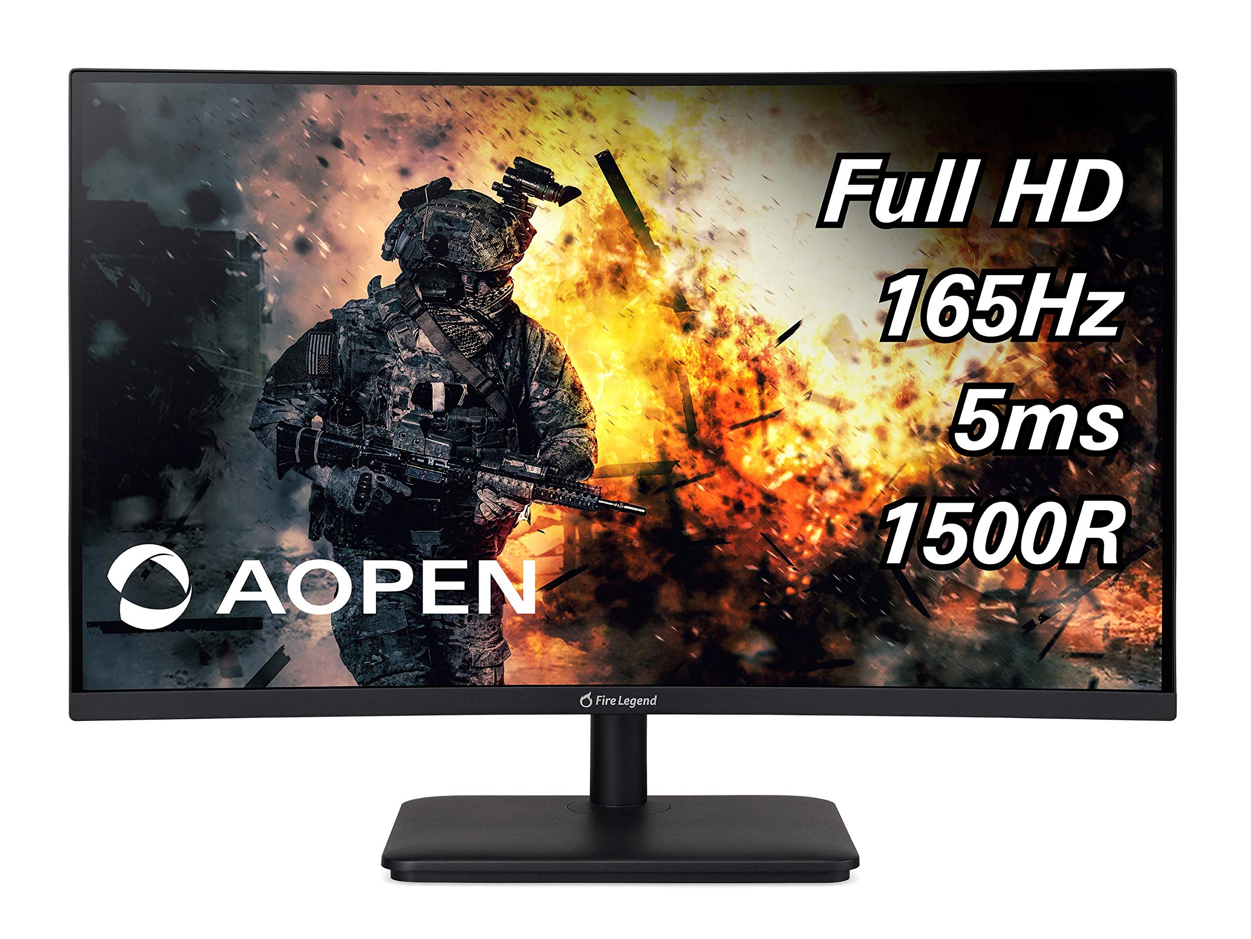 AOPEN 曲面零帧全高清 (1920 x 1080) 游戏显示器 | AMD FreeSync 技术 |高达 75Hz