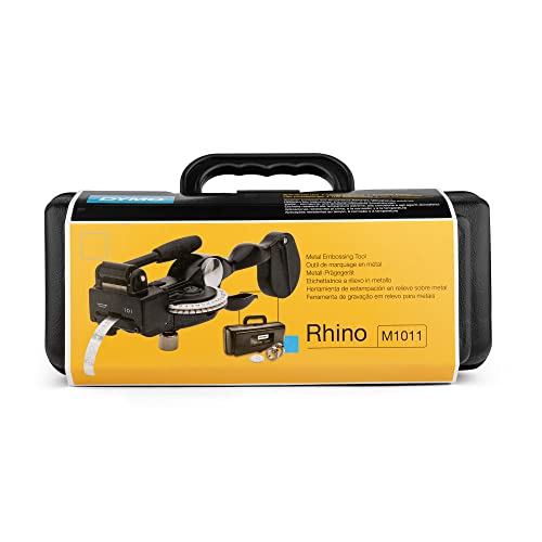 DYMO - D101105 Rhino 贴标机，1011 金属带压花系统套件，1-Carded (M1101) 黑色