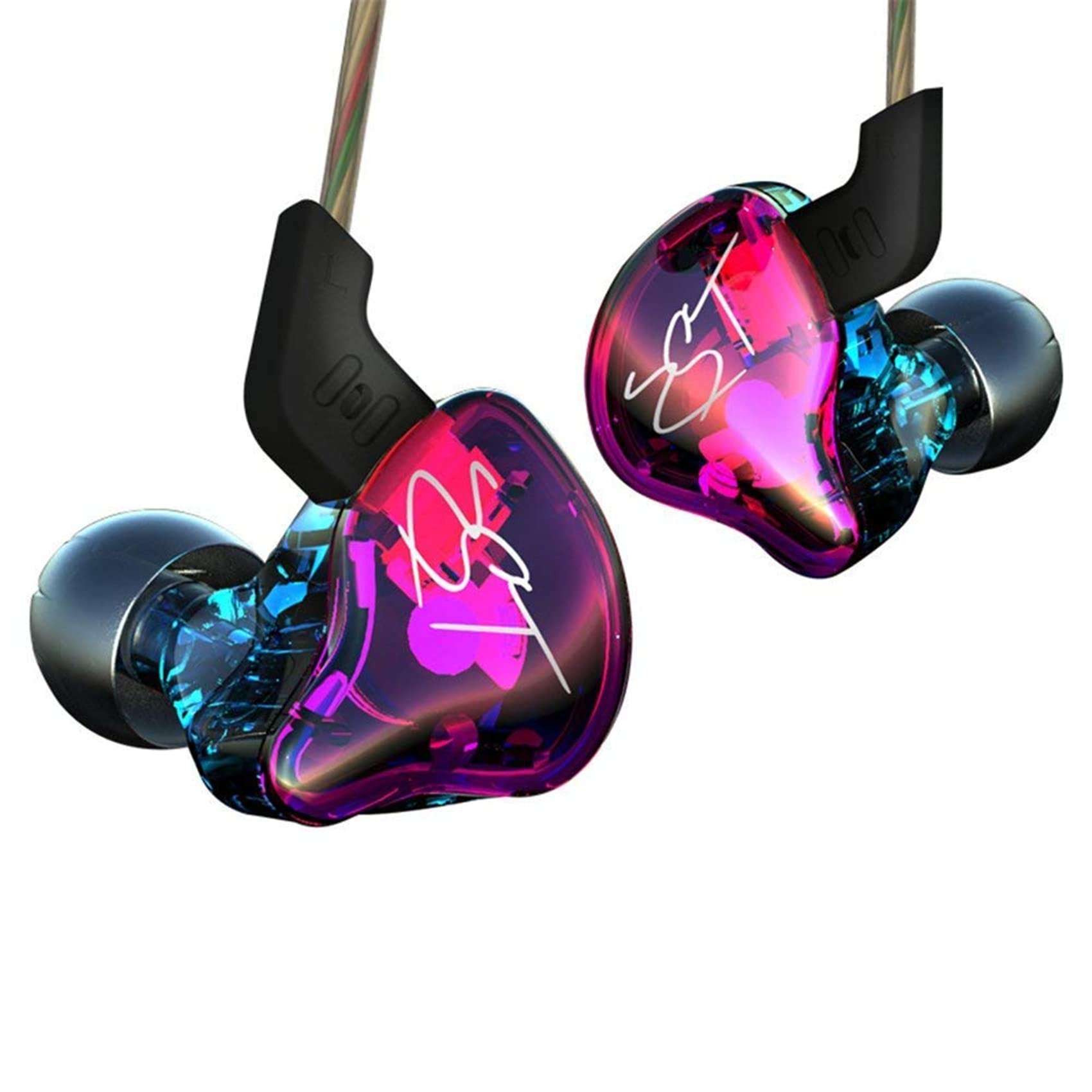 YINYOO Easy ZST 多彩混合平衡电枢带动圈入耳式耳机 1BA+1DD HiFi 耳机 (Colorful ZST Nomic)