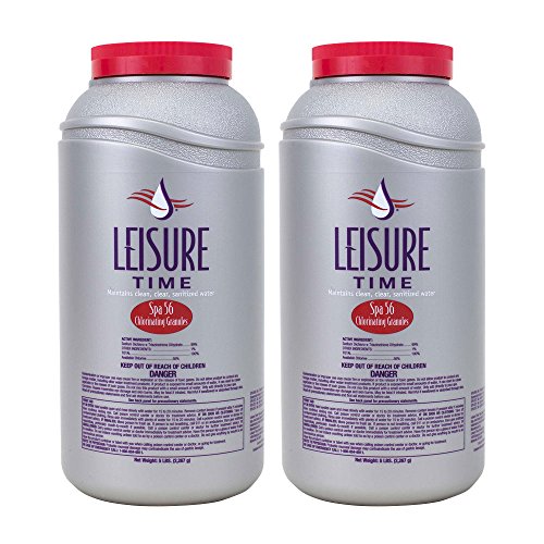 Leisure Time E5-02 Spa 56 氯化颗粒，适用于水疗中心和热水浴缸，5 磅，2 件装