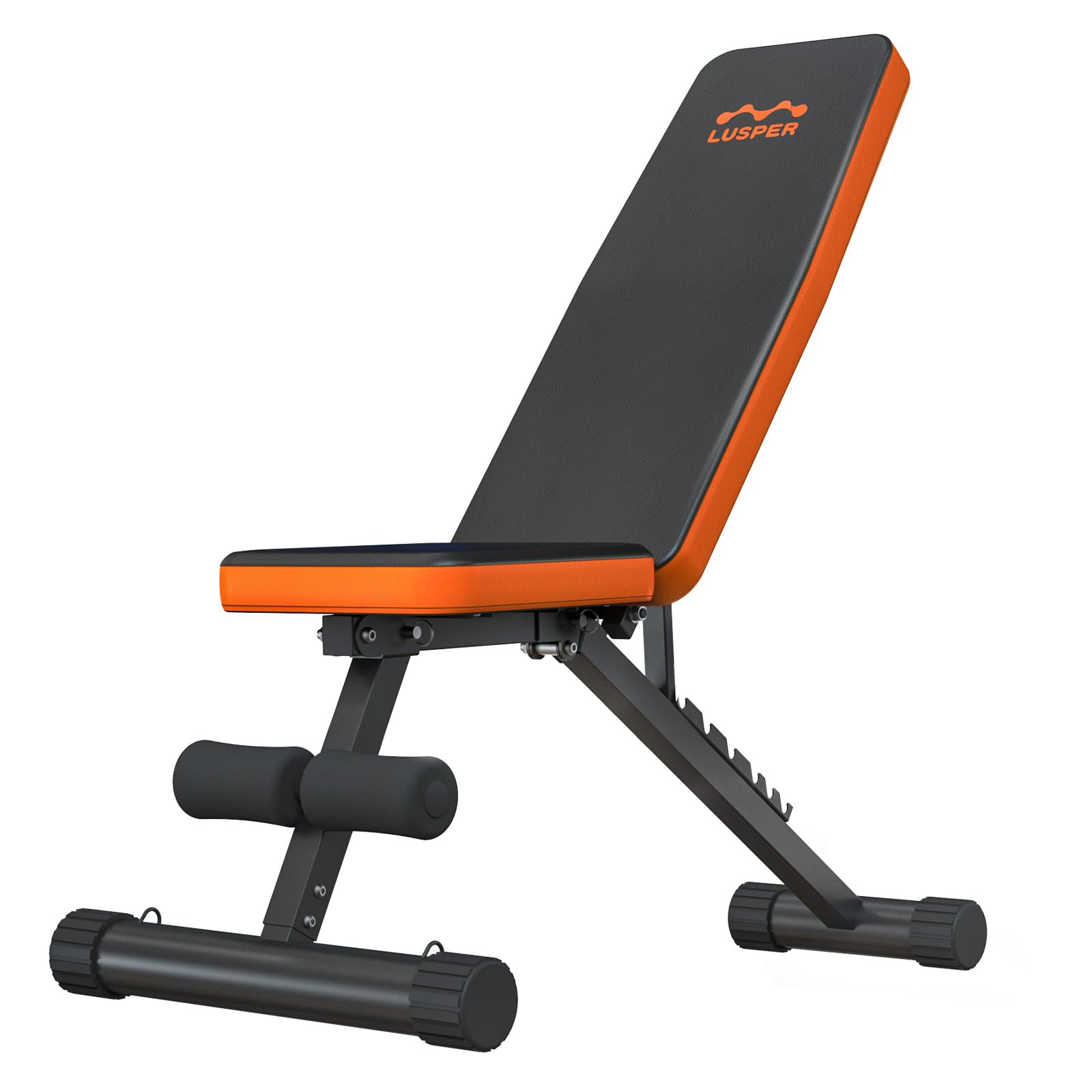 Lusper 适用于家庭健身房的举重凳、可调节和可折叠举重凳、多功能锻炼凳、卧推仰卧起坐、上斜、平躺、下斜多合一，稳定的健身凳，适合全身锻炼