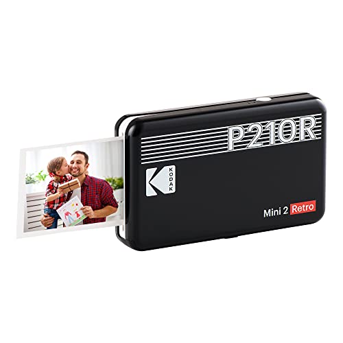Kodak 迷你 2 复古 2.1x3.4？便携式即时照片打印机，无线连接，兼容 iOS、Android 和蓝牙，真实照片，4Pass 技术和层压工艺，优质