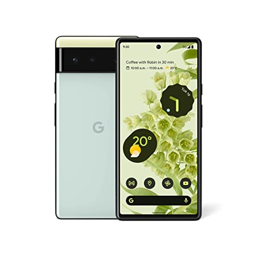 Google Pixel 6 5G 128GB 8GB RAM 工厂解锁（仅限 GSM | 无 CDMA - 与 Verizon/Sprint 不兼容）国际版 - Sorta Seafoam