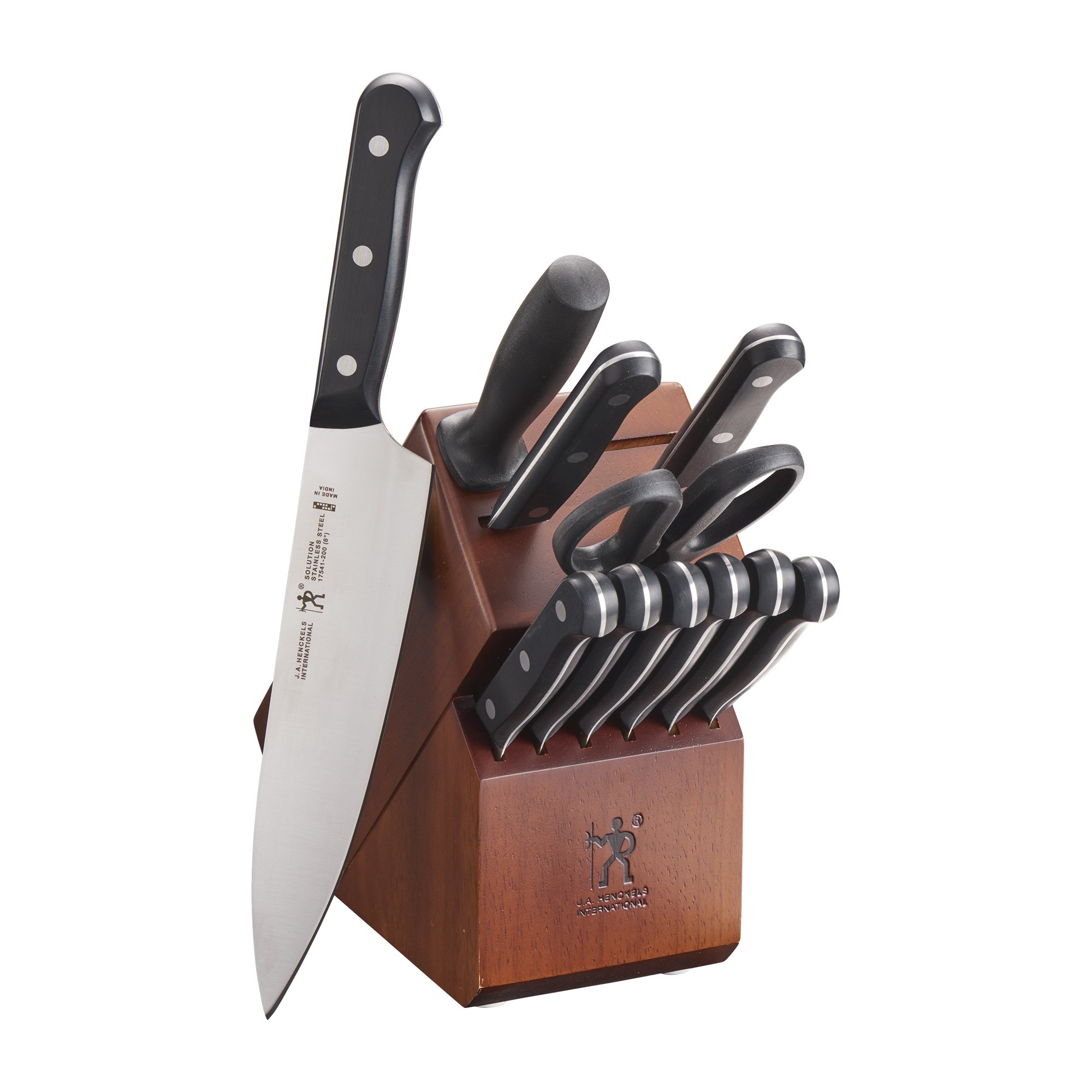 Henckels 解决方案 锋利的 12 件套刀具，德国设计，拥有 100 多年的专业知识，厨师刀
