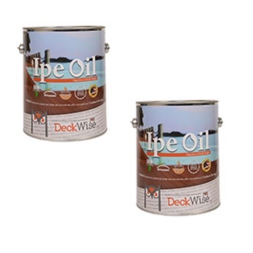 DeckWise Ipe油性硬木甲板涂层，耐紫外线，2罐，1加仑，每种型号：