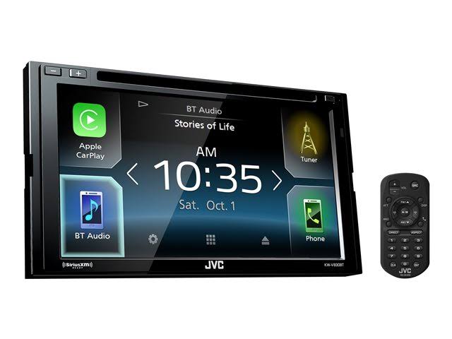JVC KW-V830BT双DIN蓝牙In-Dash DVD / CD / AM / FM汽车立体声接收器，带6.8'触摸屏LCD显示屏，Apple Car Play，Android Auto