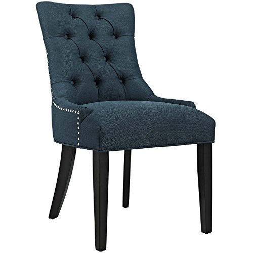 Modway Inc. Modway Regent现代典雅的簇绒簇绒带钉头装饰面料，餐边椅，天蓝色
