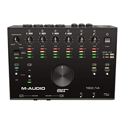 M-Audio AIR 192 | 14-具有Pro-Tools和Ableton Live以及Studio级FX＆Instruments录音软件的8进4出USB音频/ MIDI接口