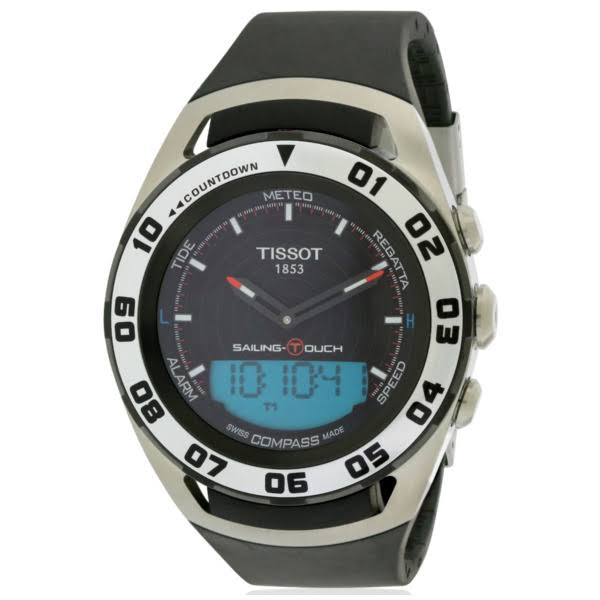 Tissot 帆动式男士橡胶表带多功能手表T056.420.27.051.01