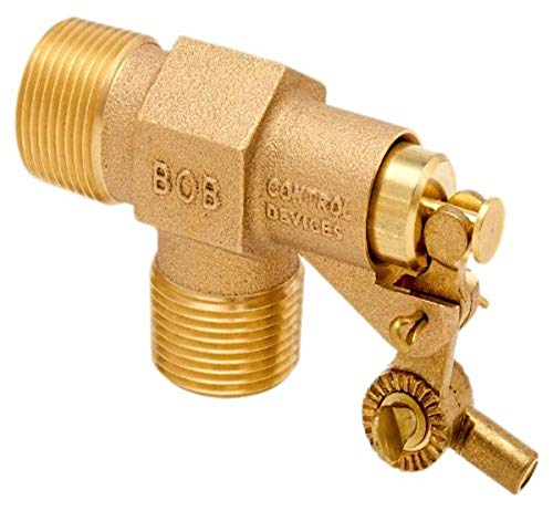 Robert Manufacturing R400 系列 Bob 红色黄铜浮阀，3/4' NPT 外螺纹入口 x 3/4' NPT 外螺纹出口，85 psi 压力下为 39.9 gpm