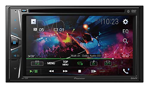 Pioneer AVH-120BT 6.2 英寸双 Din DVD/MP3/CD 播放器，带触摸屏蓝牙。