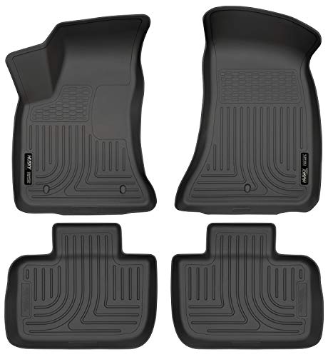 Husky Liners 黑色 98061 前排和第二座椅地板衬垫适合 11-19 300/充电器后轮驱动