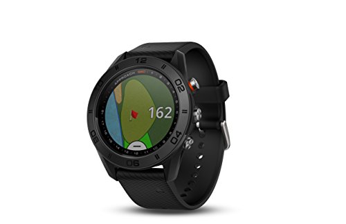 Garmin Approach S60，高级 GPS 高尔夫手表，带触摸屏显示屏和全彩 CourseView 地图，黑色带硅胶表带