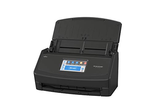 FUJITSU ScanSnap iX1500 带触摸屏的彩色双面文档扫描仪，适用于 Mac 和 PC（黑色型号）
