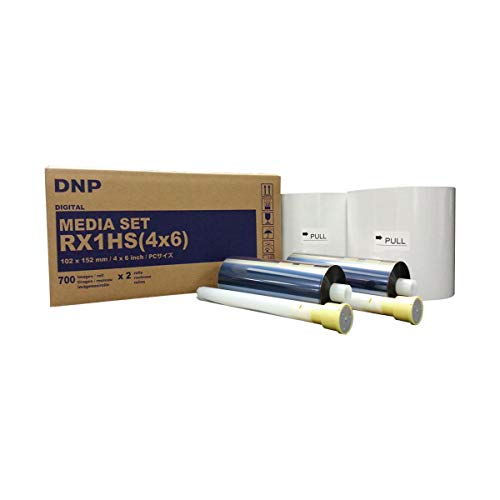 DNP 适用于 DS-RX1HS Dye 子打印机的 4x6' 打印介质；每卷 700 张；每箱 2 卷（总共 1400 张）。