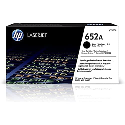 HP 原装 652A 黑色碳粉盒 |适用于 Color LaserJet Enterprise M651、Co...